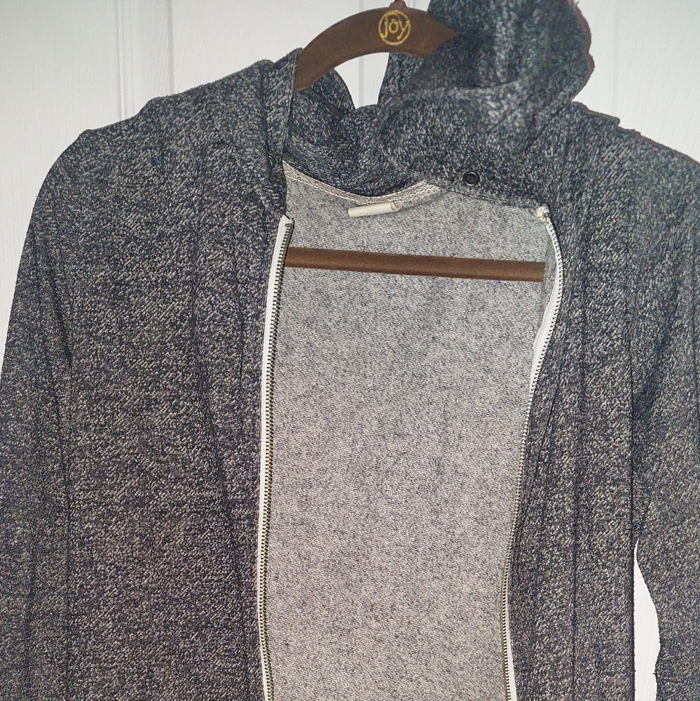 zip down hoodie